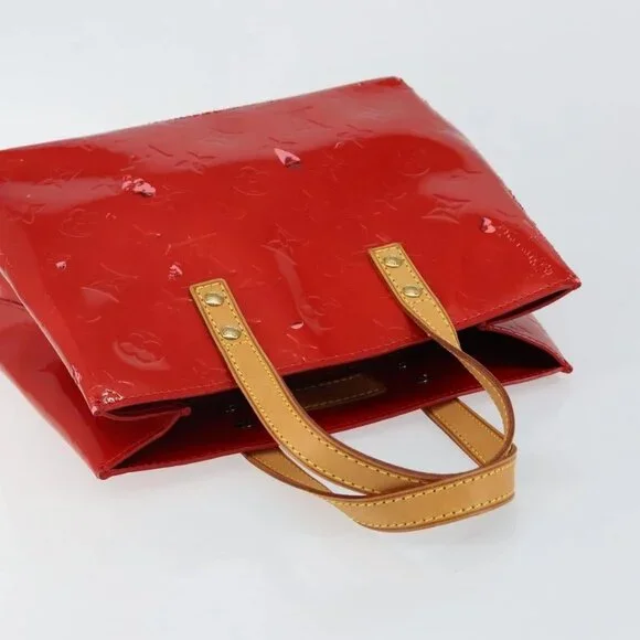 LOUIS VUITTON Monogram Vernis Reade PM Hand Bag Red Rouge - Picture 6 of 16